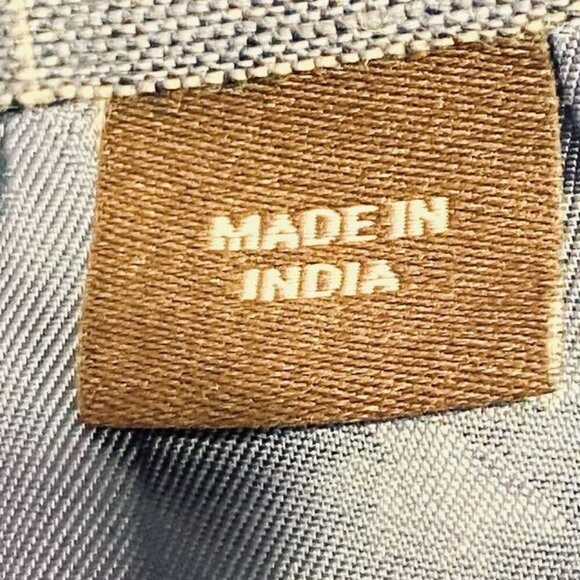 Michael Kors Blue Windowpane Linen Blazer Womens 14R Tailored Fully Lined 2 Butt - Picture 10 of 11